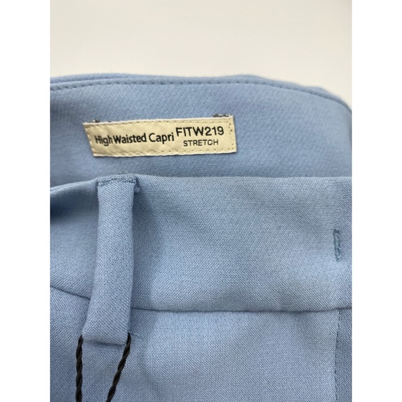 MaxMara Amati Cropped Stretch Pants in Sky Blue - Picture 7 of 9